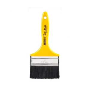 Brocha Economica Cerdas Naturales Negras Espesor Simple 4" Atlas