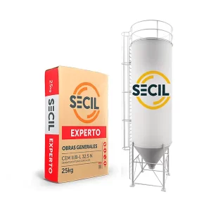 Cemento Portland Gris CEM II 32.5 N Bolsa 25 Kg SECIL