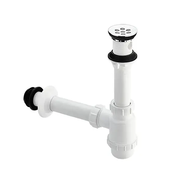 Desague Sencillo+Sifon Botella Blanco p/ Lavamanos Grival Corona